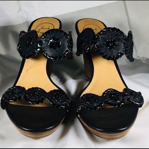 Jack Rogers Black Wedges - Size 9.5
